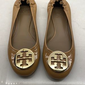 Tory Burch Nude Patent Leather Reva Ballet Flats 7